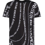 T-shirt in jersey di cotone con stampa 80GAH6R0 JS555L01 VERSACE JEANS COUTURE 