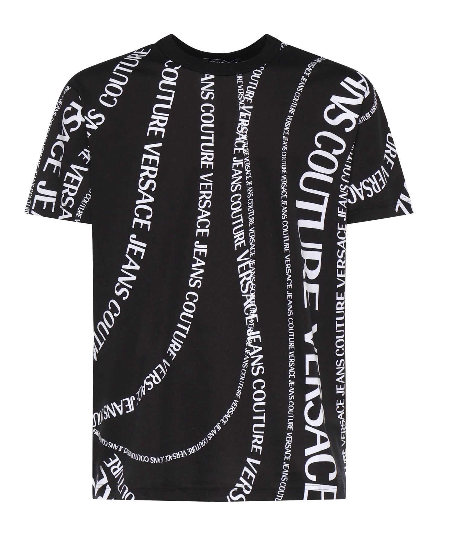 T-shirt in jersey di cotone con stampa 80GAH6R0 JS555L01 VERSACE JEANS COUTURE 