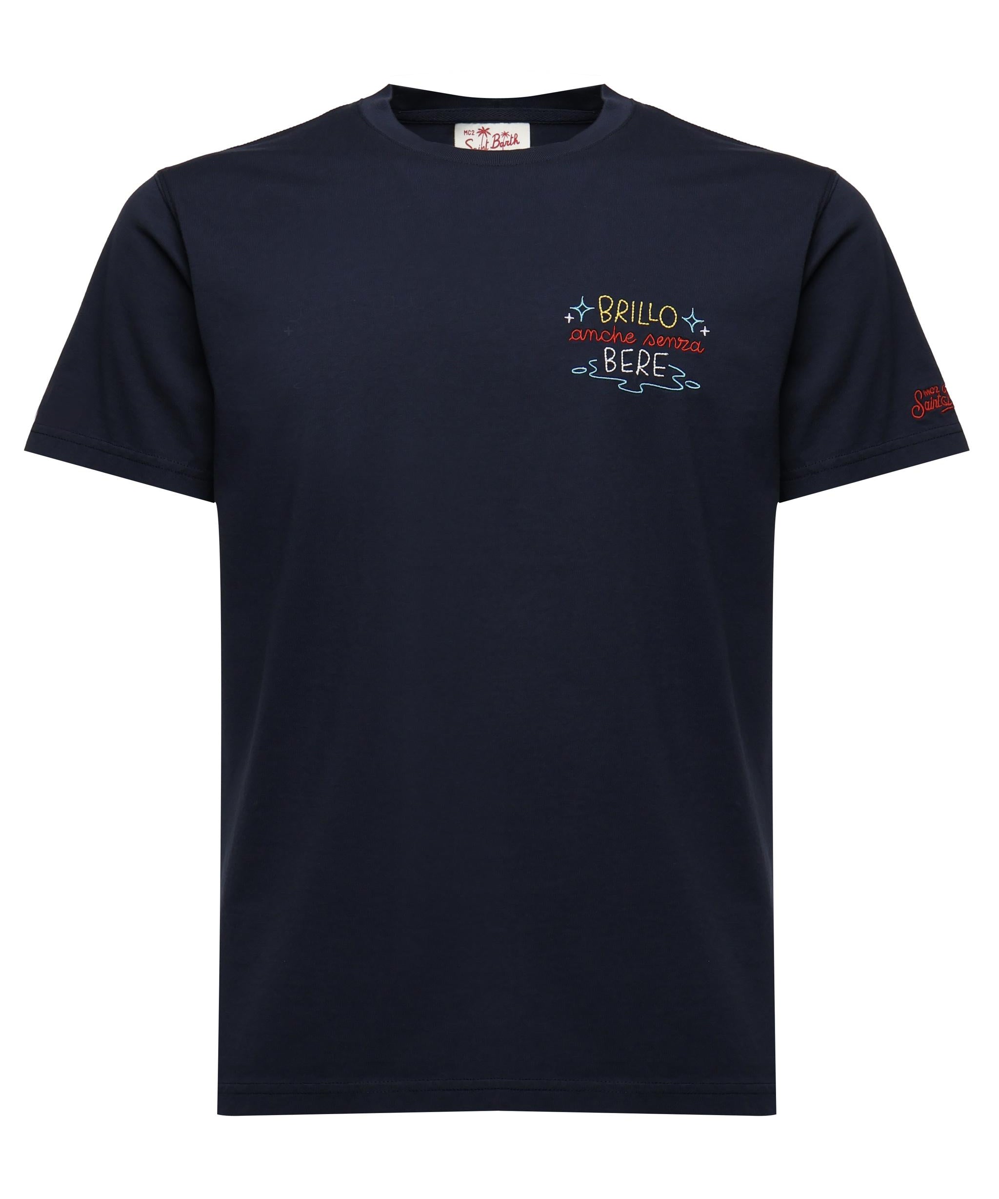 T-shirt con ricamo POT0001 05207H MC2 SAINT BARTH 