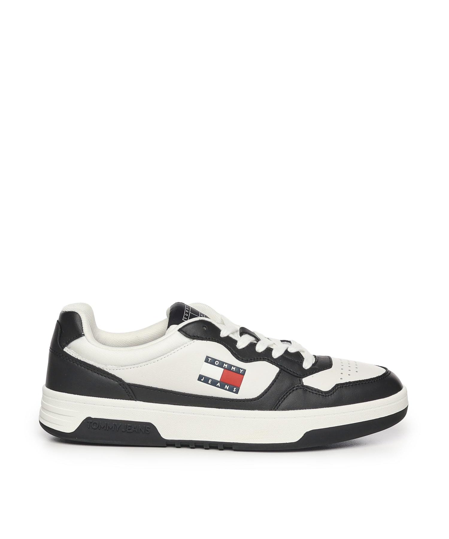 Sneakers in pelle con logo EM0EM01443 YBL TOMMY HILFIGER 