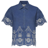 Camicia Clementine in chambray con ricamo CEM0001 00473L MC2 SAINT BARTH 