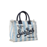 Borsa Vanity regular in canvas a righe VANI001 02629L MC2 SAINT BARTH 