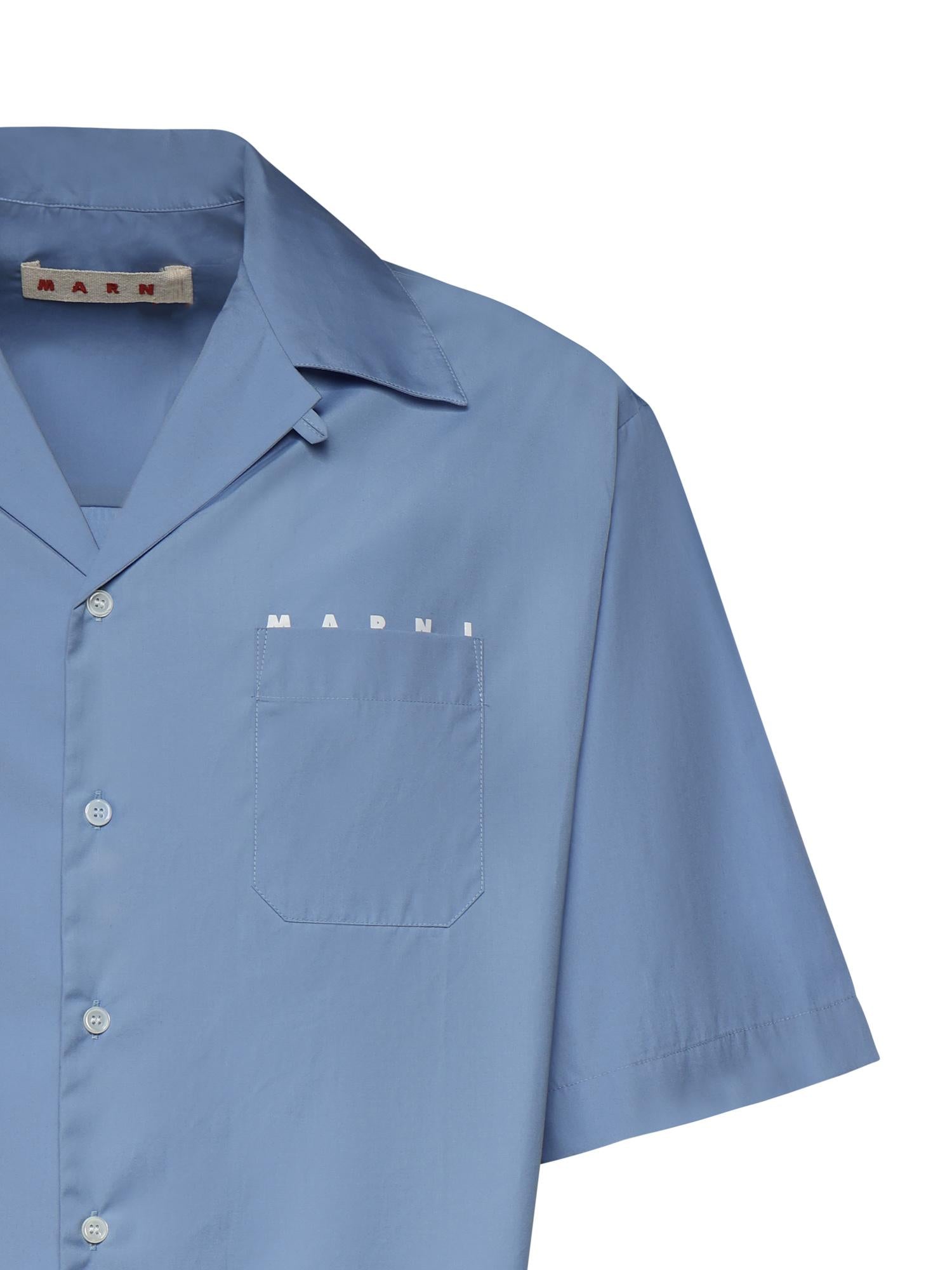 Camicia in cotone con logo CUMU0213PP USCT88LWB31 MARNI 