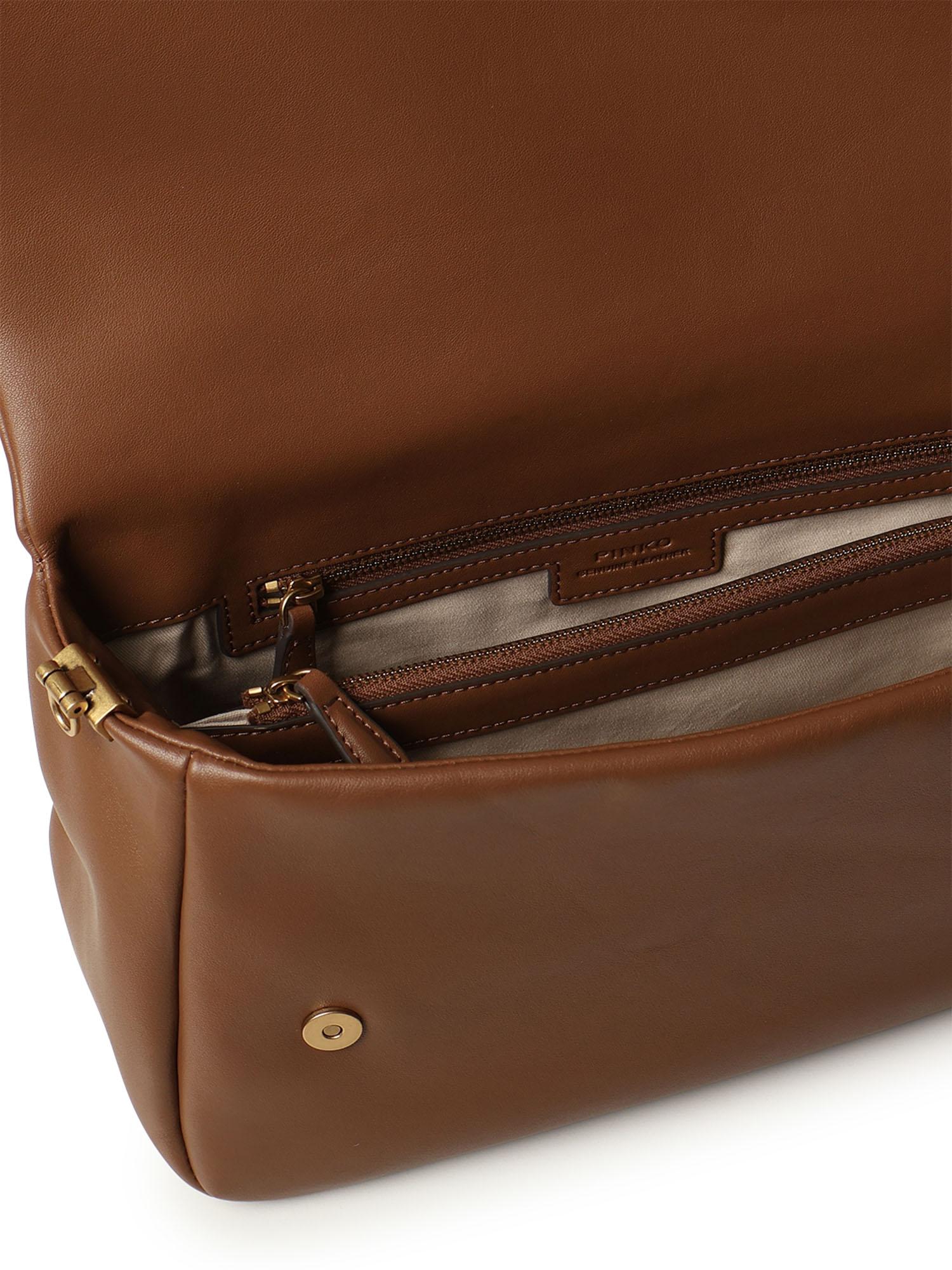 Borsa a tracolla Love Bag Click Soft Horizontal Handle in pelle 106178 A0QOL17Q PINKO 