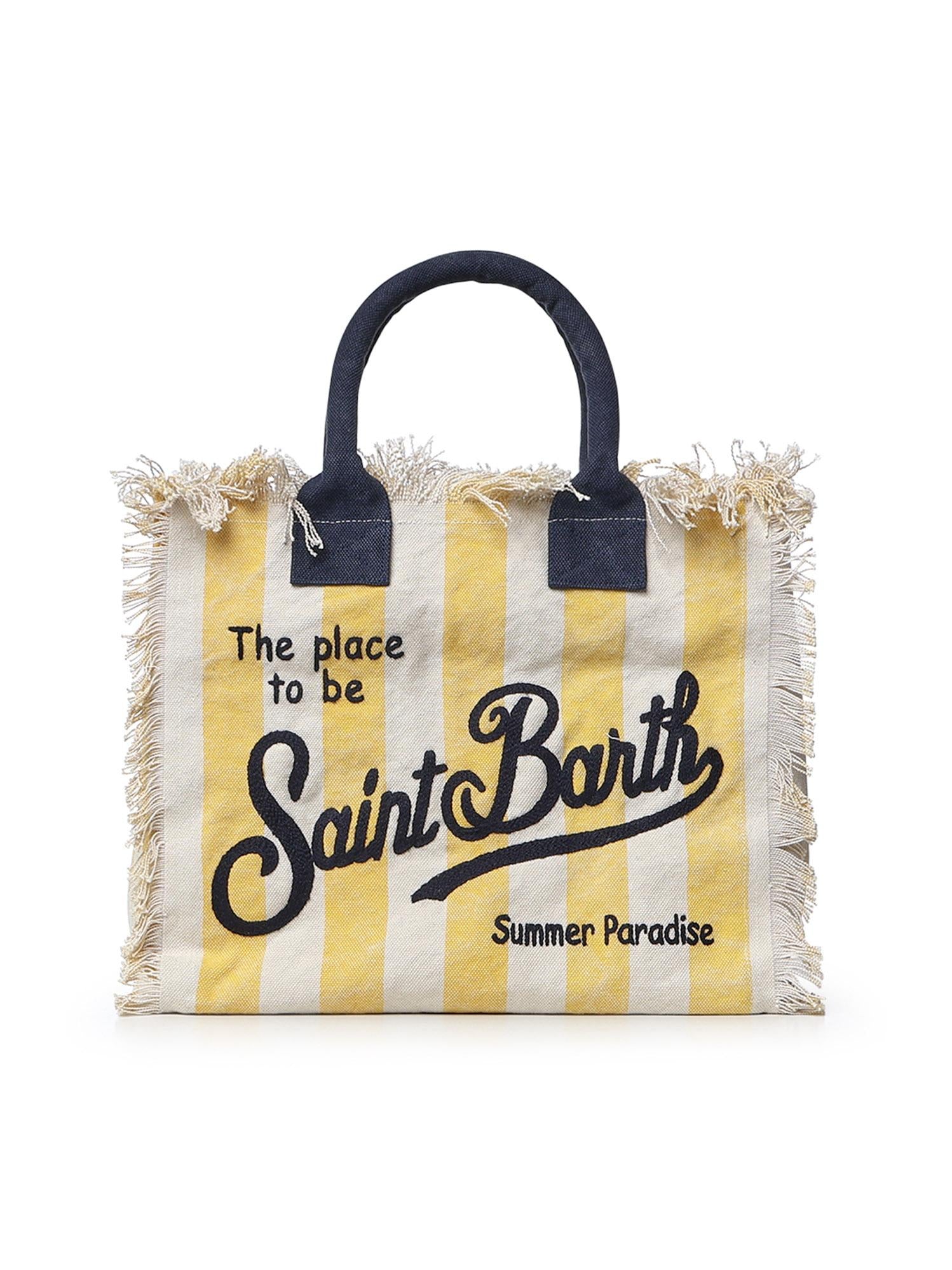 Borsa Vanity in canvas a righe VANI001 09510L MC2 SAINT BARTH 