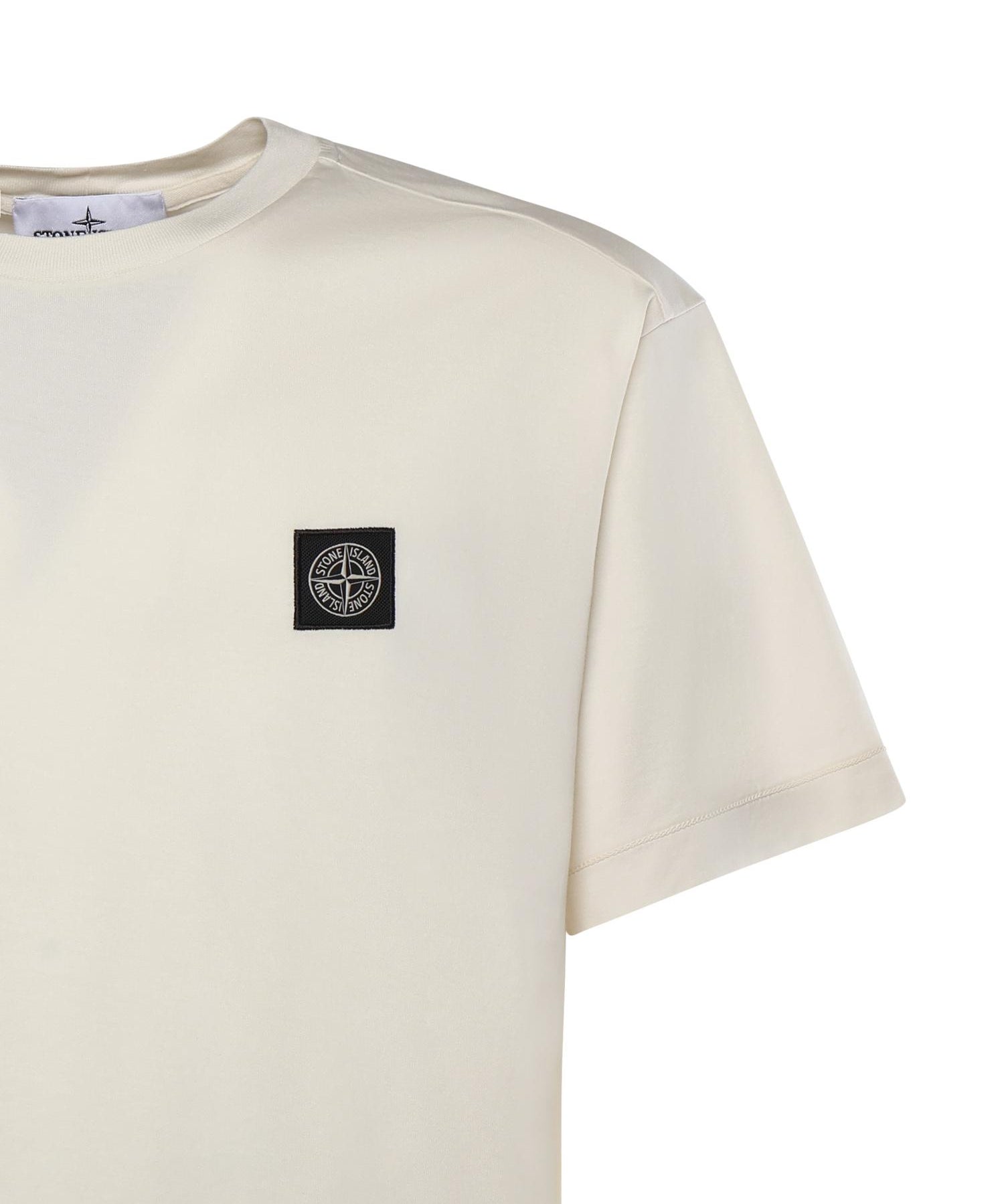 T-shirt con patch Compass in jersey di cotone L1S152100027 S0013V0093 STONE ISLAND 