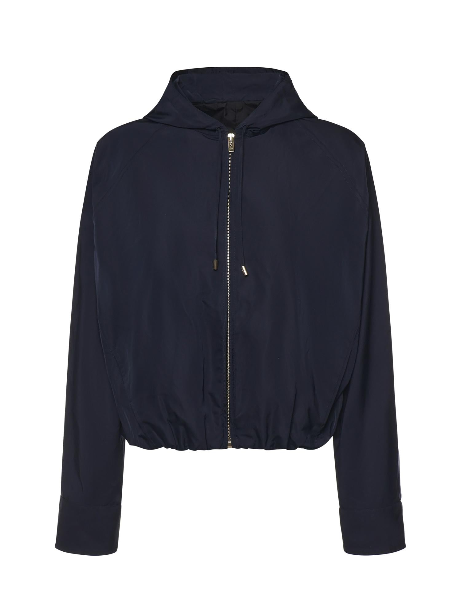 Giacca a vento con cappuccio in seta AA9V1232W128C A09 ALAIA 