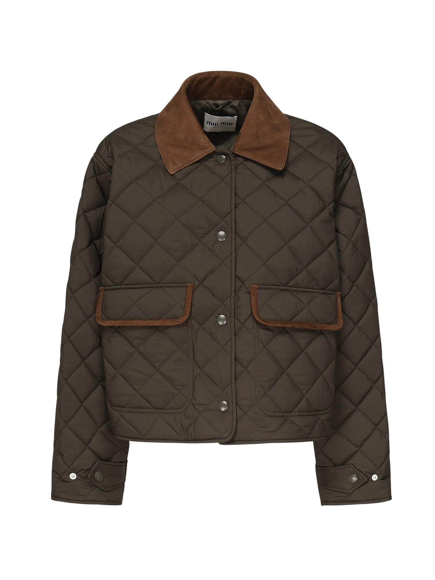 Giubbotto trapuntato con finiture a contrasto<BR/> ML1310 17OOF0161 MIU MIU 