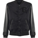 Bomber Varsity in nappa e tessuto VARSITY NAPPANERO GIULIANO GALIANO 