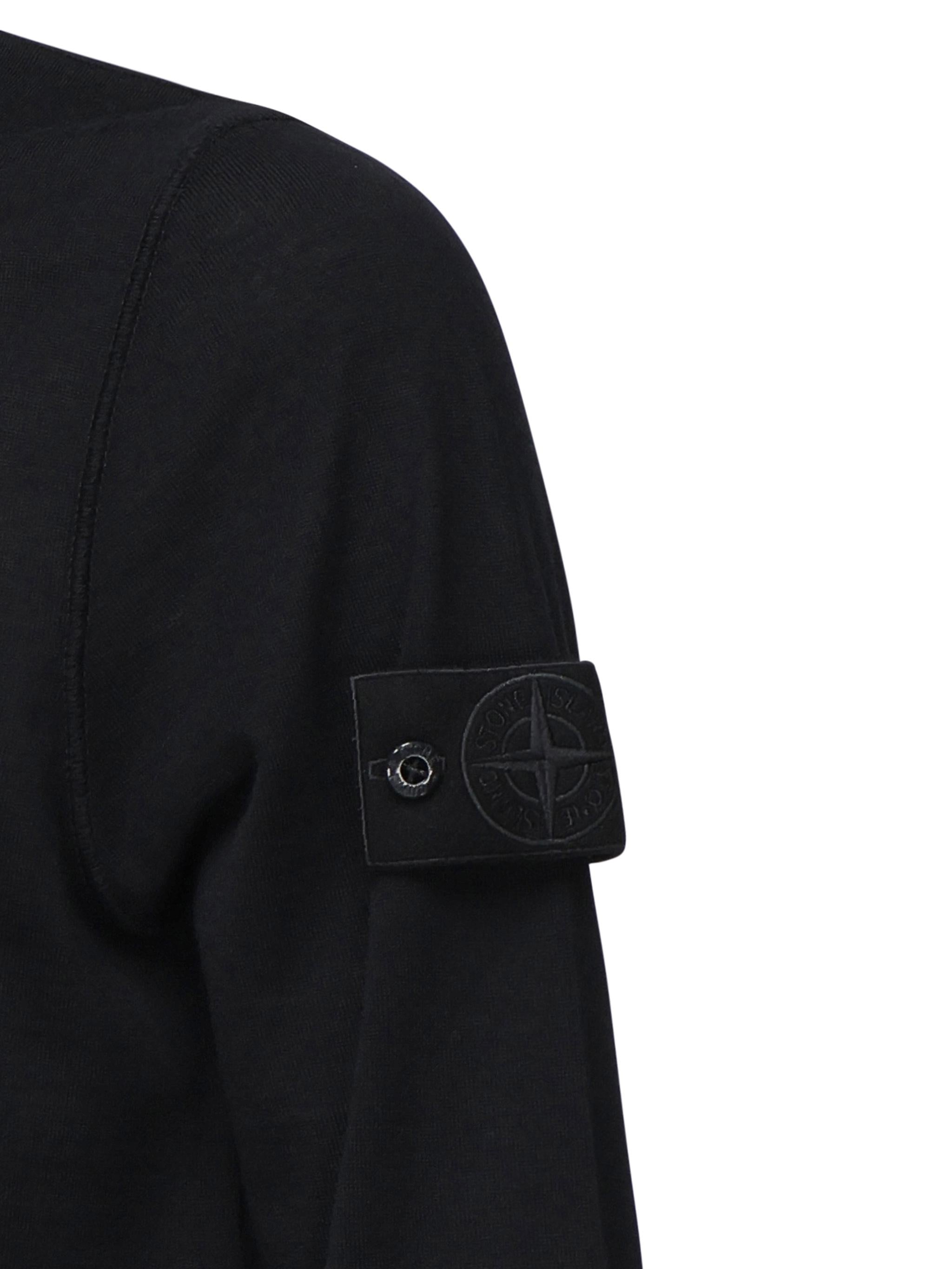 Maglione girocollo con cuciture overlock e costine K1S155100066 S00FCV0020 STONE ISLAND 