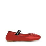 Ballerine in raso con logo 5F794D QU6F0011 MIU MIU 