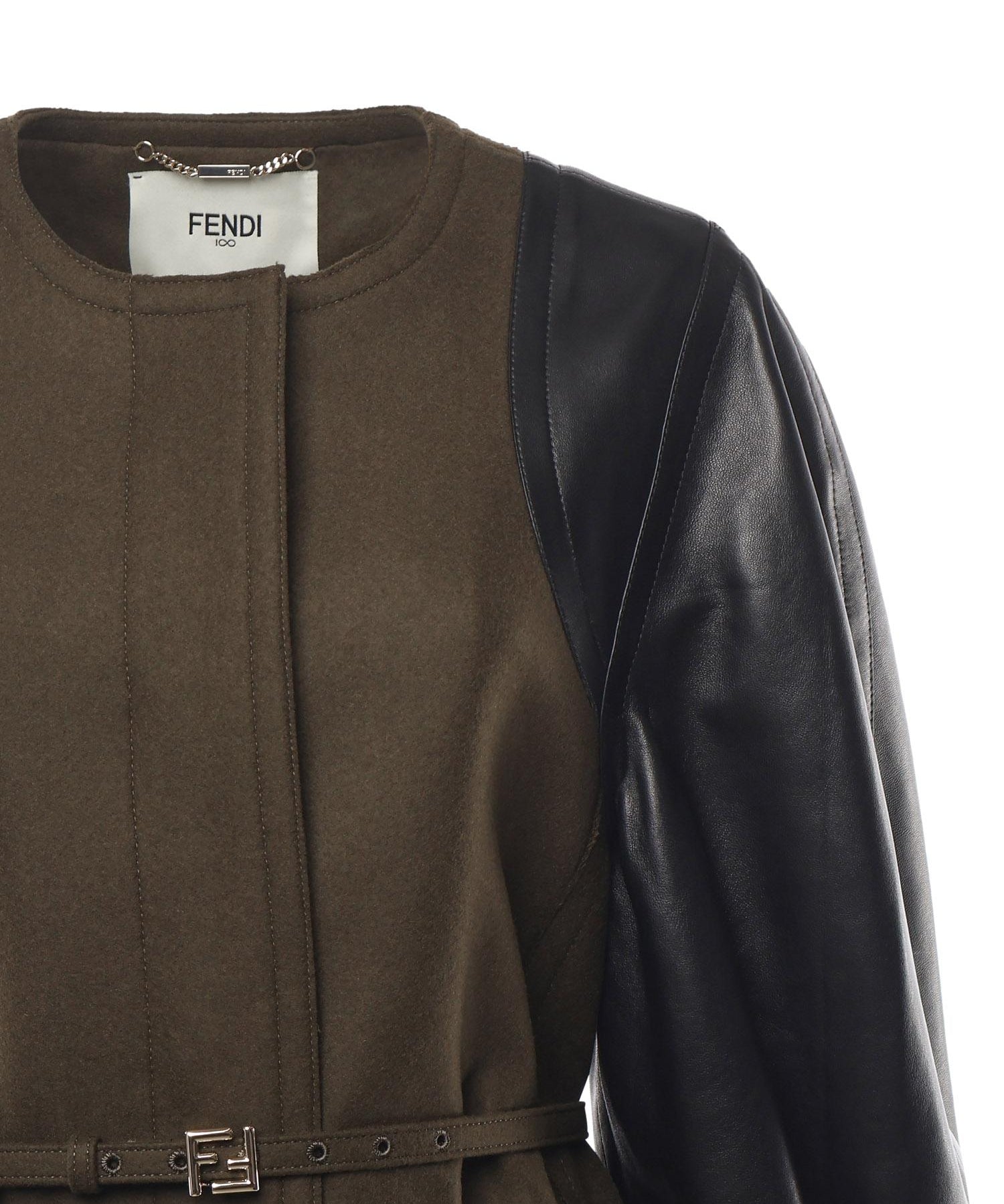 Cappotto midi in lana FF6150 AJ0KF1T6G FENDI 