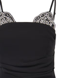 Abito midi con ricamo gioiello 106637 A31PZ99 PINKO 