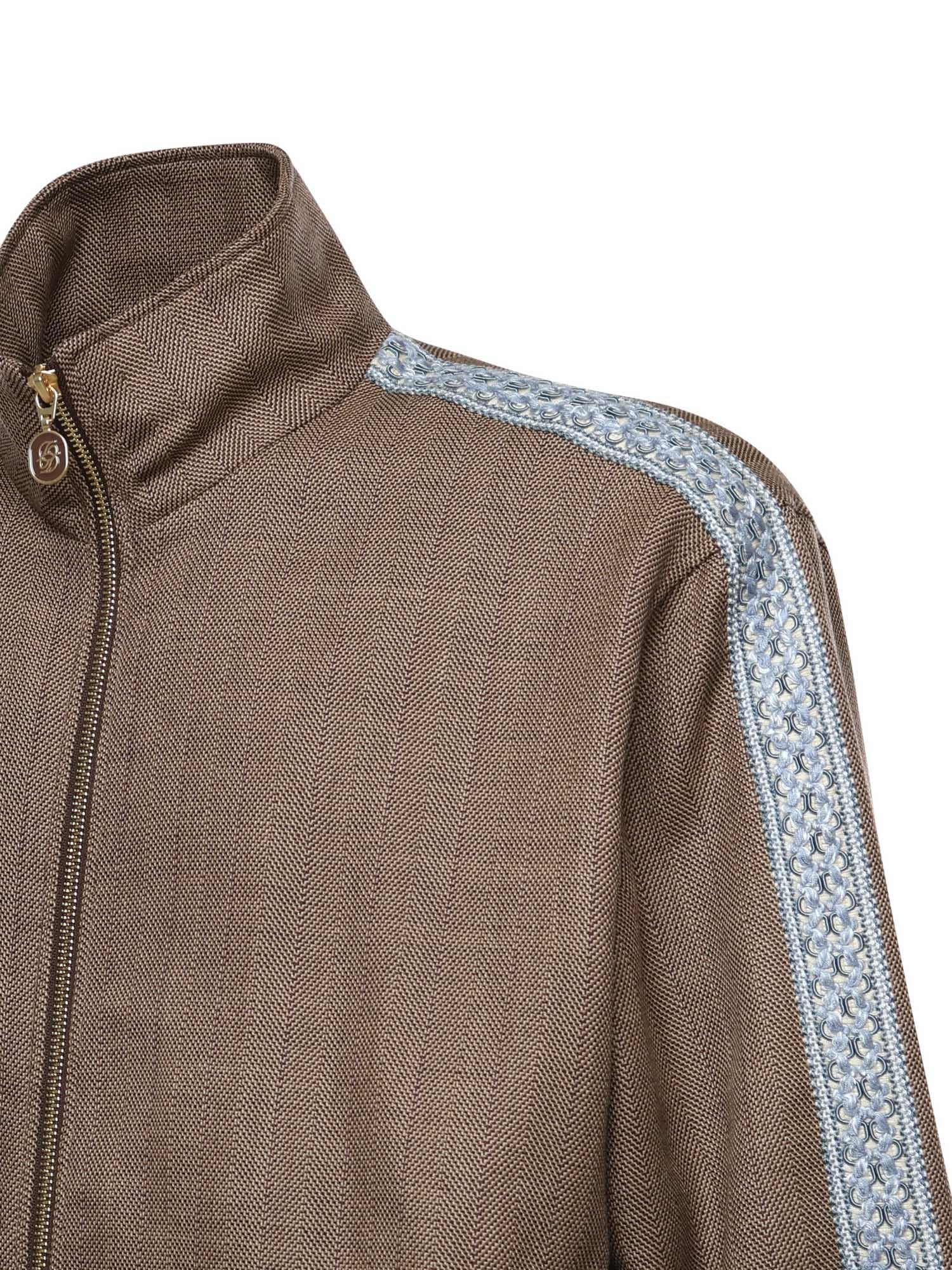 Giacca 'La Trackjacket Chevron' in lana IJT214WV009 BN Drôle de Monsieur 