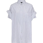 Camicia con maniche con risvolto in popeline a righe 857833 TTM339086 BALENCIAGA 
