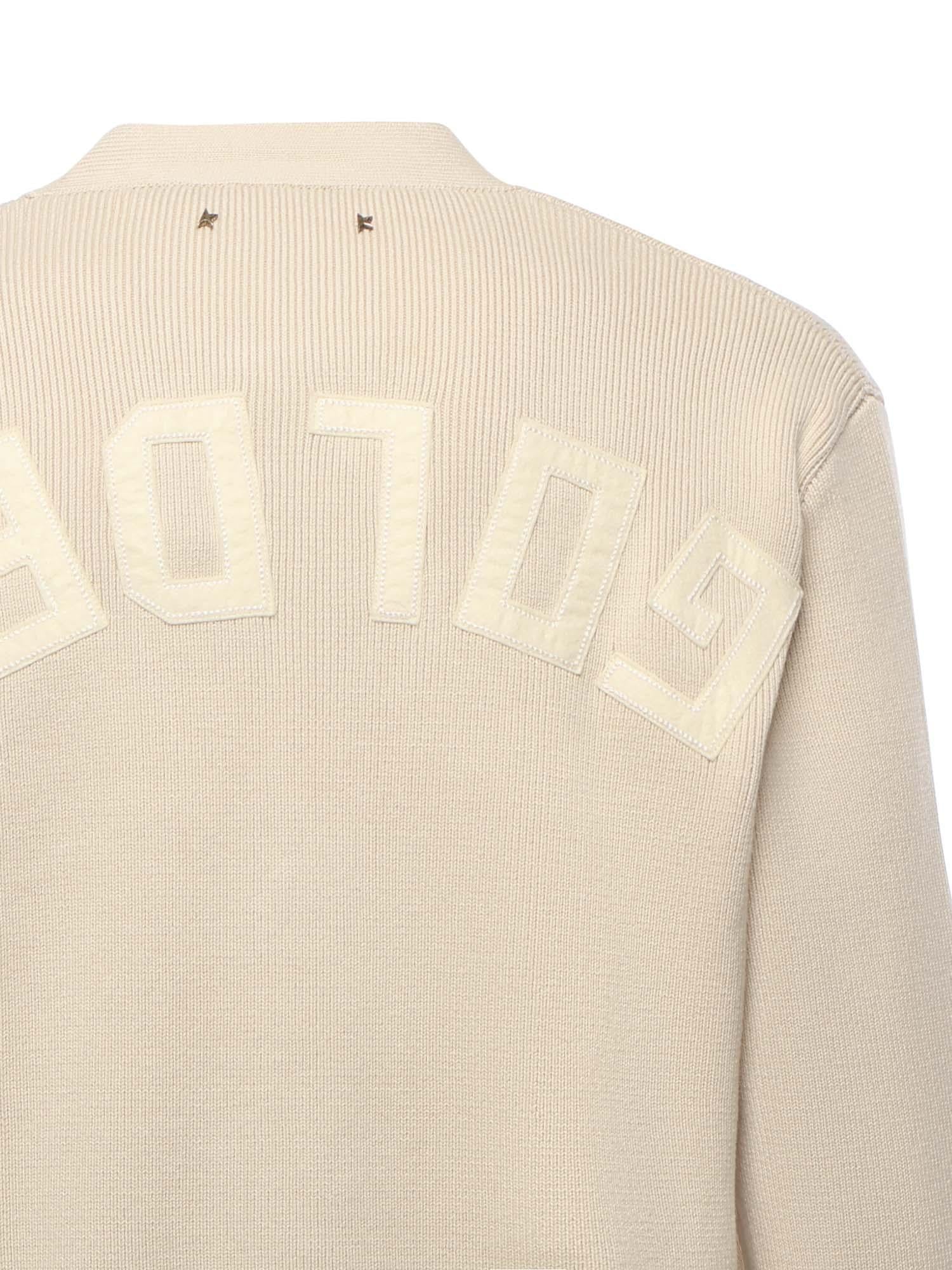 Cardigan con logo GMP00946 P00197255550 GOLDEN GOOSE 