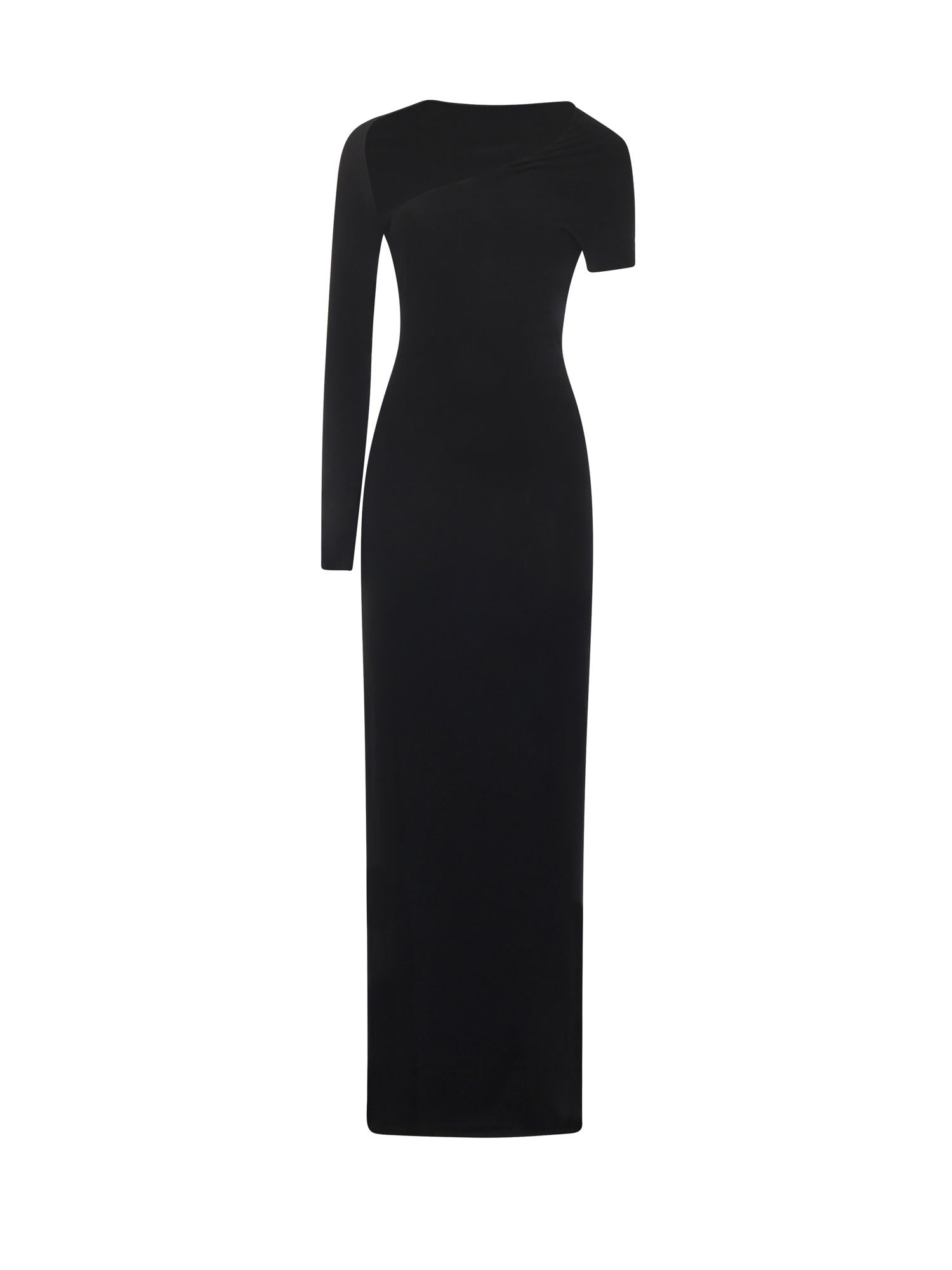 Abito lungo asimmetrico in jersey 425JR0735JS0145 9999 COURREGES 