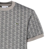 T-shirt con monogramma jacquard TH1197 41I LACOSTE 
