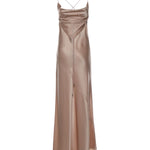 Abito slipdress lungo in satin 106587 A1Y5Q35 PINKO 