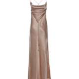 Abito slipdress lungo in satin 106587 A1Y5Q35 PINKO 