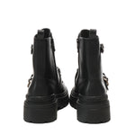 Anfibi in pelle con logo<BR/> SD0407 P087Z99 PINKO 