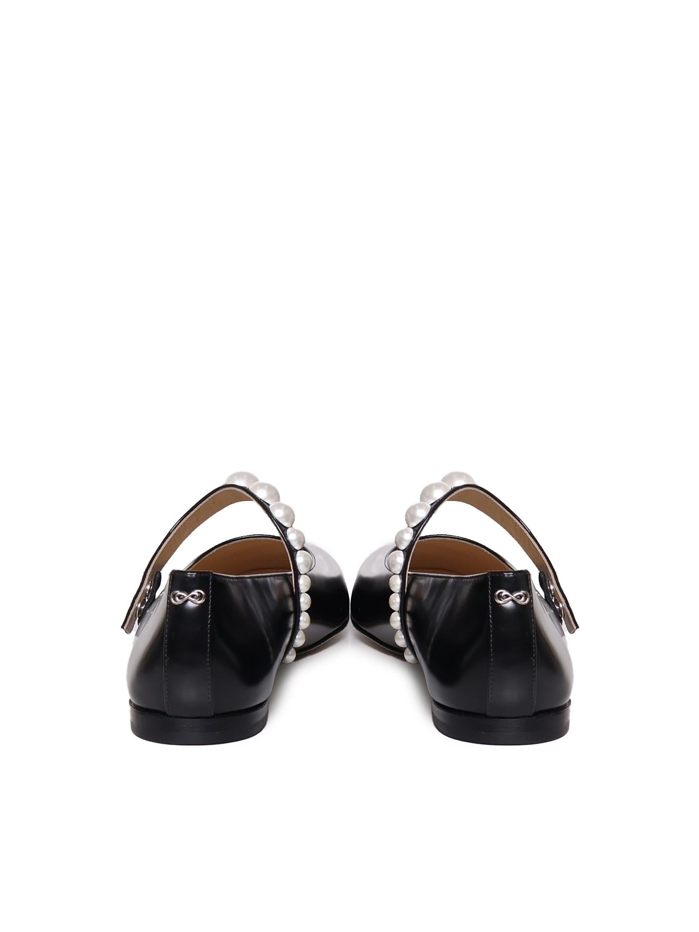Ballerine in pelle lucida con perle S0737 010SPAB02 MACH & MACH 