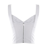 Top in tessuto tecnico con lavorazione in pizzo F7T19T G9798W0800 DOLCE & GABBANA 