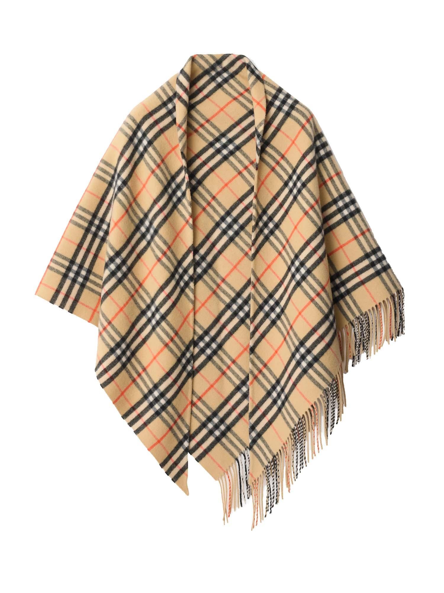 Mantella in lana e cashmere Check 8113128 A2021 BURBERRY 