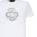 T-shirt con logo strass RMP25481TS WHITE JOHN RICHMOND 