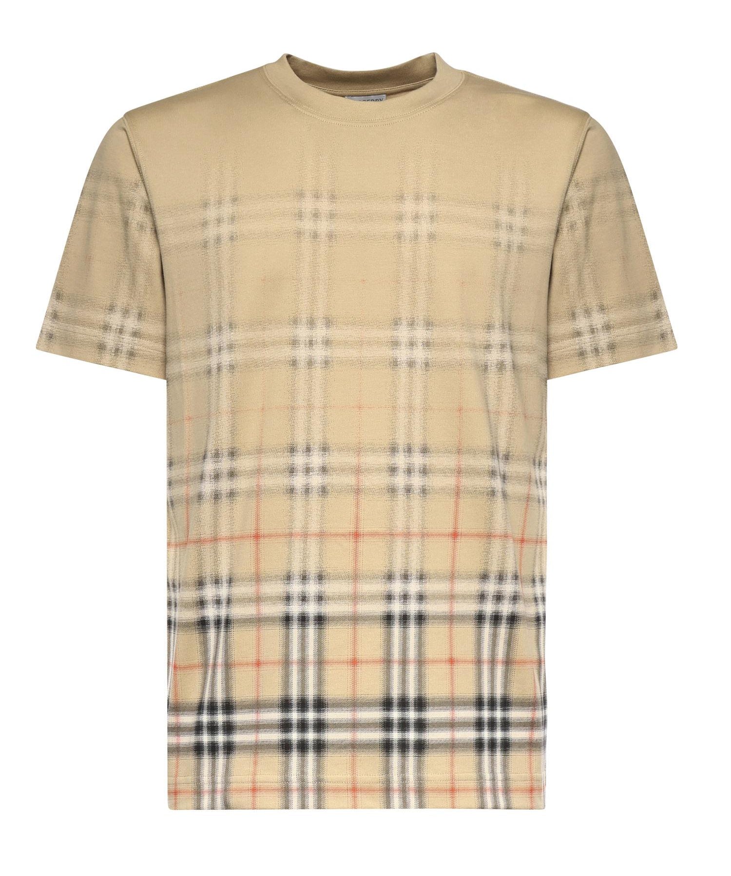 T-shirt in cotone Check sfumato 8119022 B9368 BURBERRY 