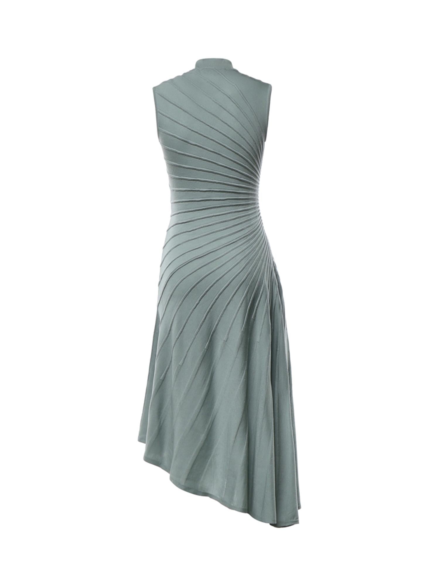 Abito midi modellante in lana AA9R2569K162C 680 ALAIA 