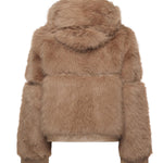 Pelliccia penny con cappuccio 73C19EX02 PENNYNATURALE V° 73 