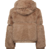 Pelliccia penny con cappuccio 73C19EX02 PENNYNATURALE V° 73 