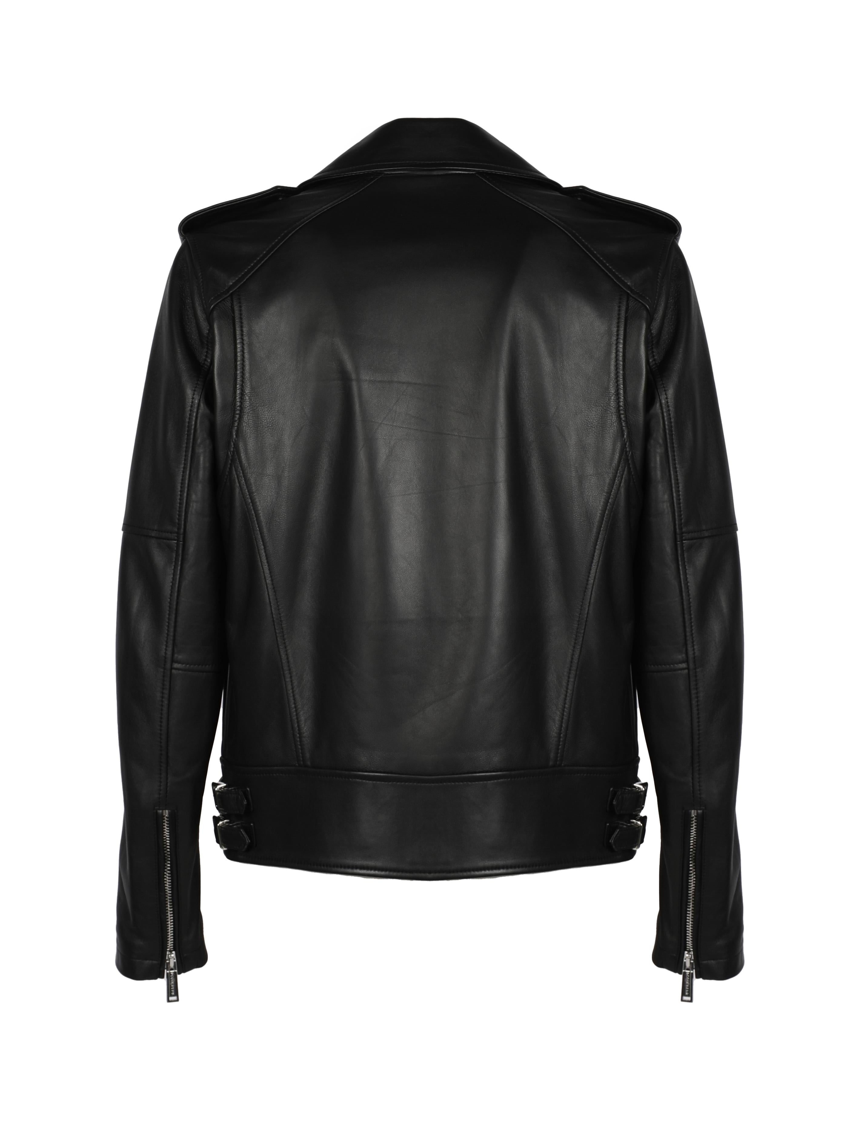 Giacca biker in pelle S74AM1329 SY1491900 DSQUARED2 