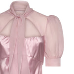 Abito lungo in raso di seta FABX4335F4376 7575 ALESSANDRA RICH 