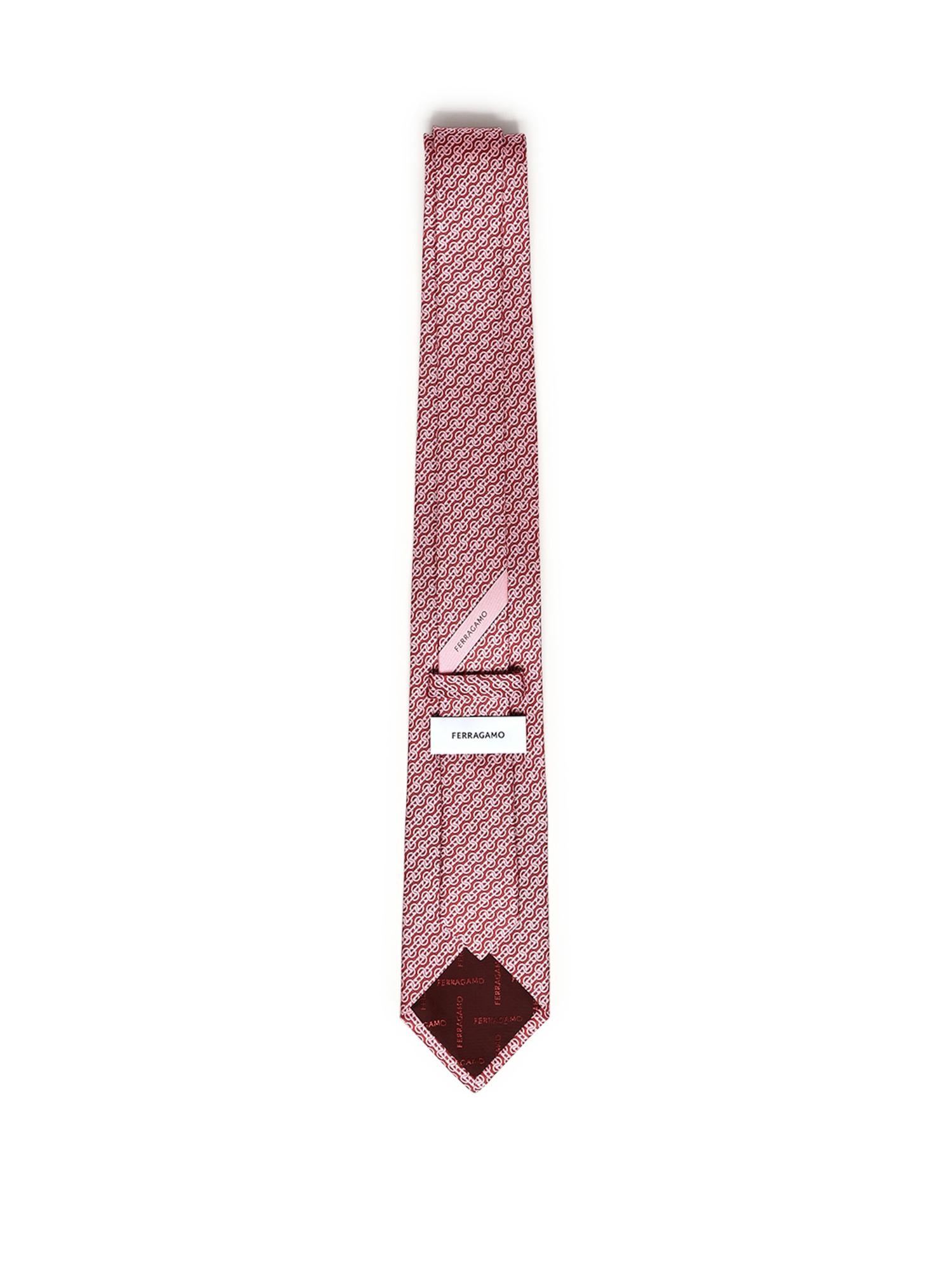 Cravatta in seta con stampa 350948 768531005 FERRAGAMO 