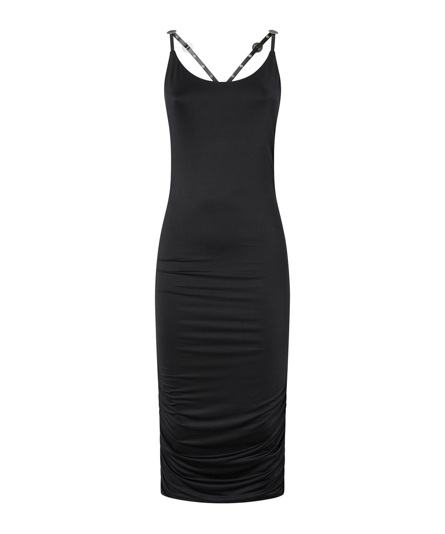 Abito midi a tubino con spalline incrociate 106953 A3C1Z99 PINKO 