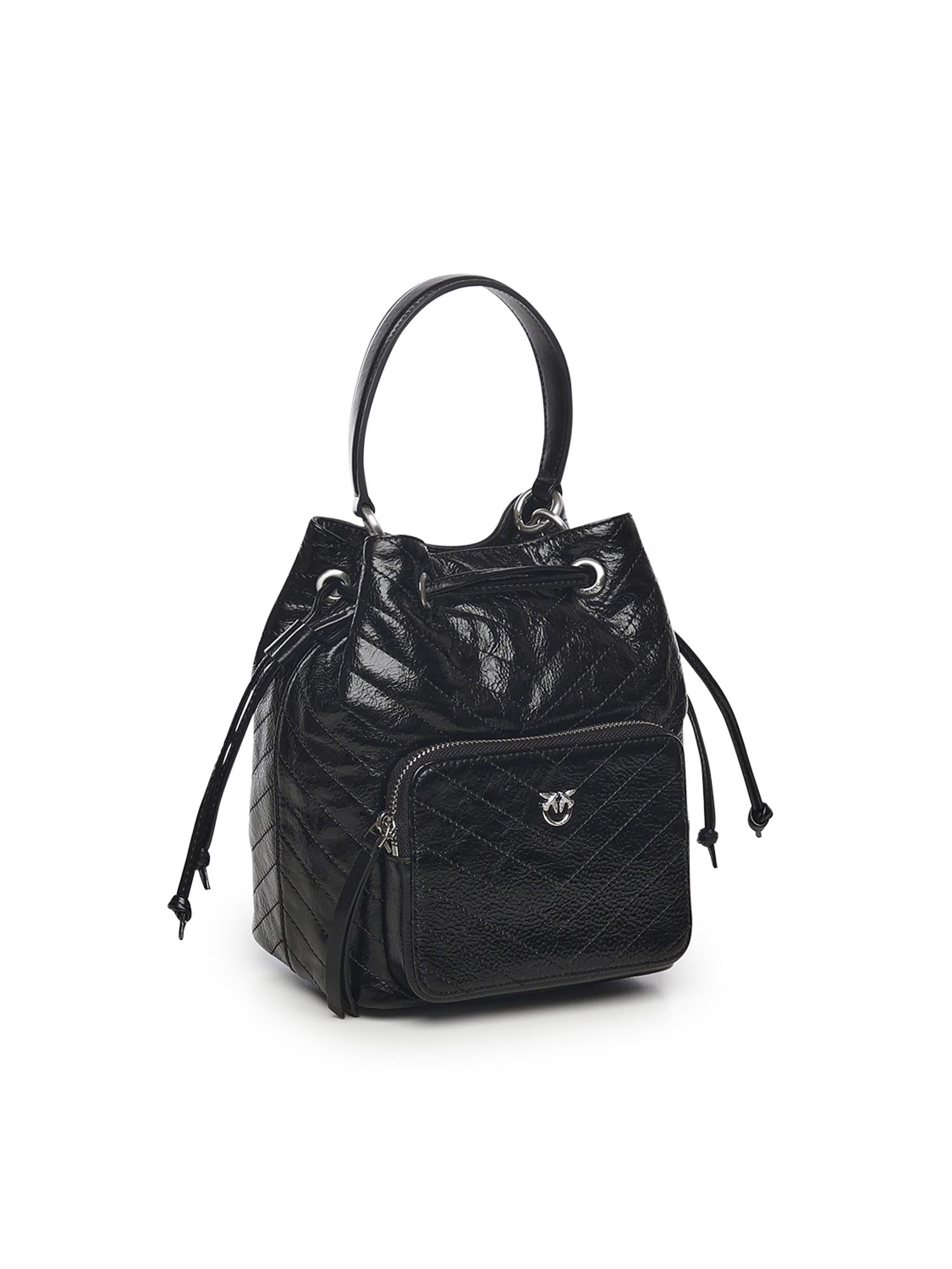 Borsa a mano piccola Cargo Bucket Bag in pelle 105112 A2JCZ99E PINKO 