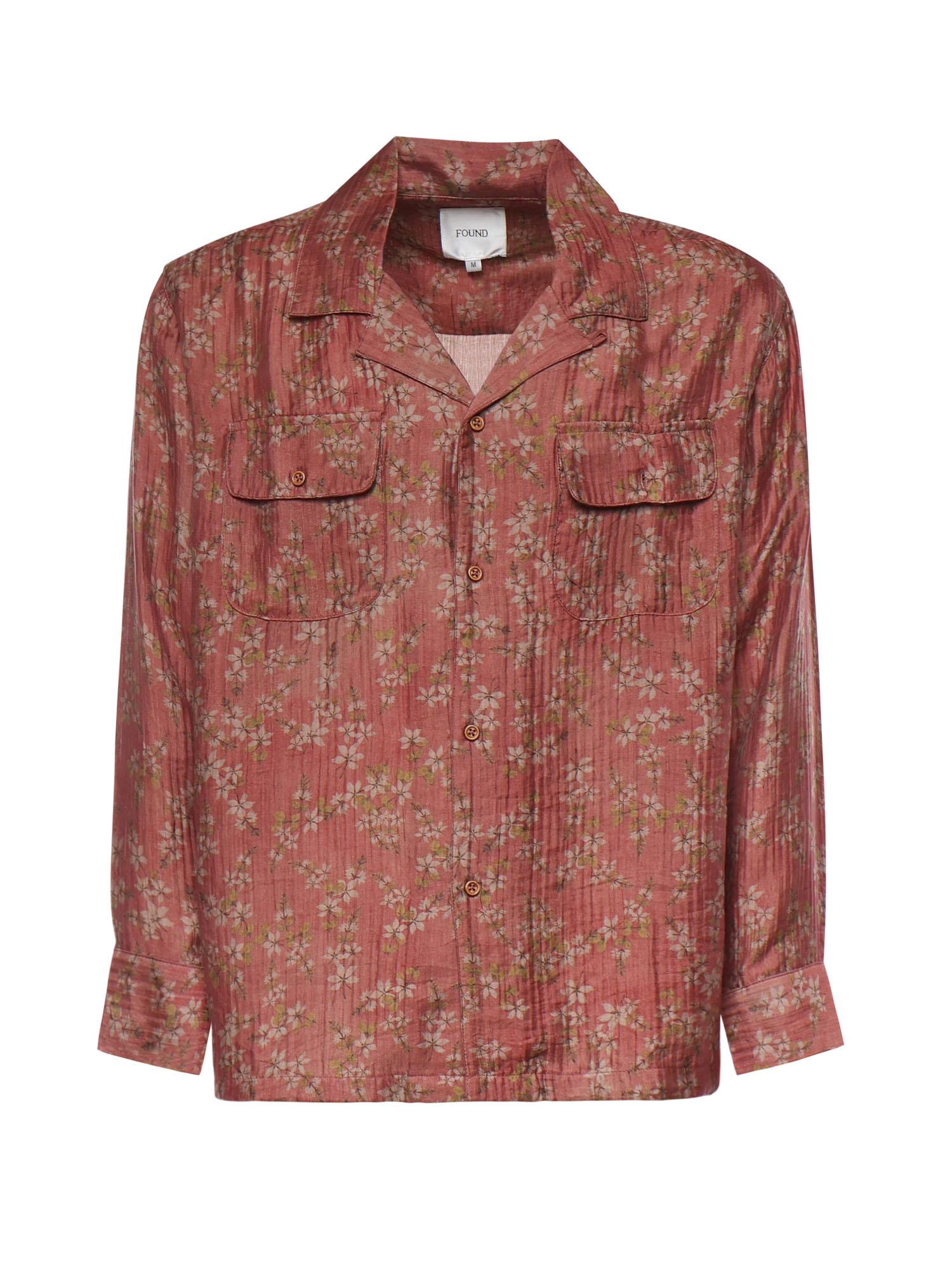 Camicia Floral Camp in misto viscosa<BR/> FOSS26SR01313 0842 FOUND 