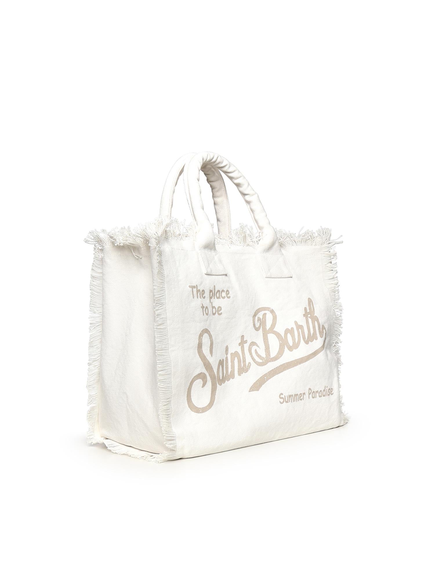 Borsa Vanity in canvas con frange VANI001 08246L MC2 SAINT BARTH 