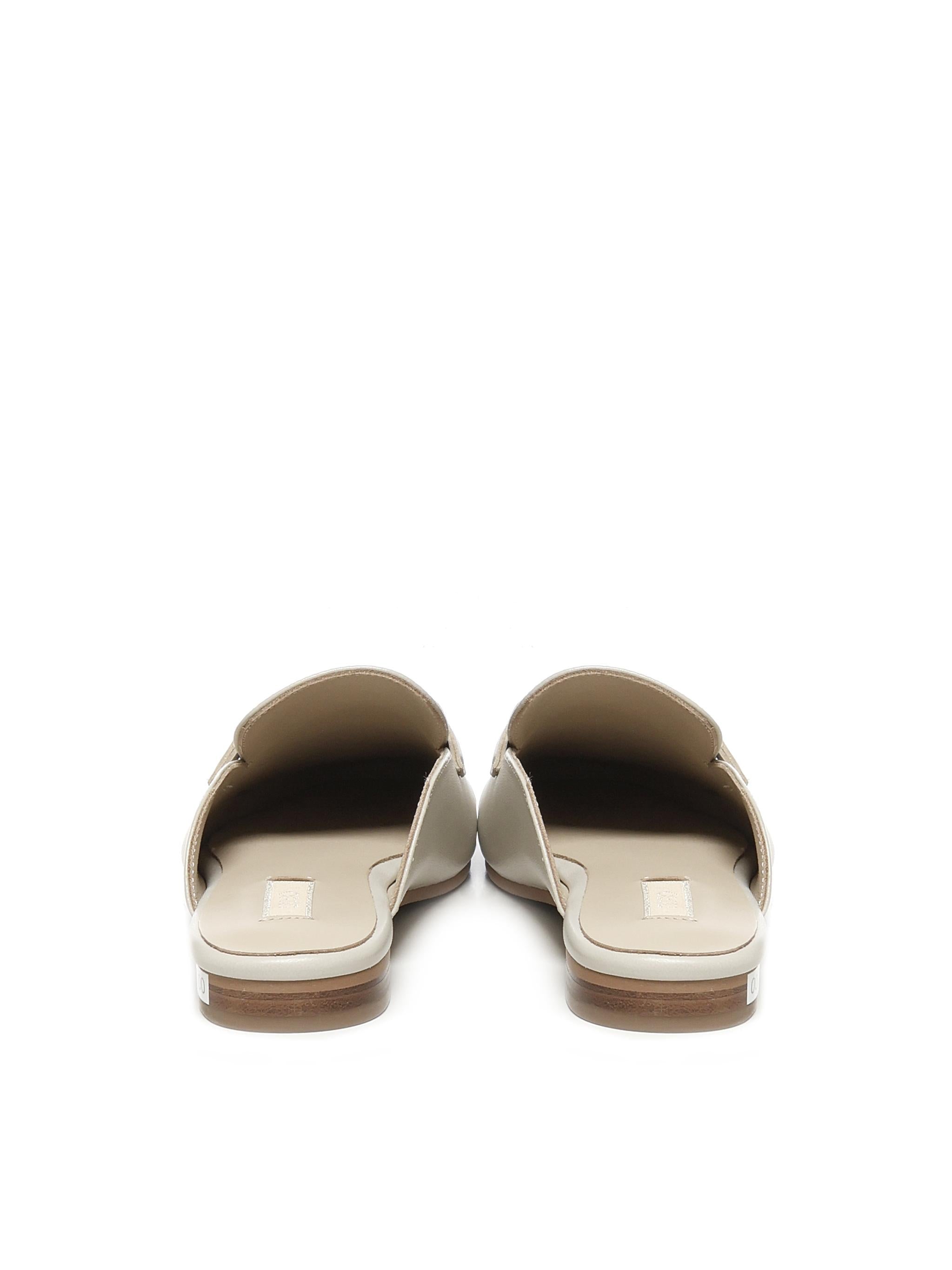 Slippers in pelle con logo SA5035PX460S3625  LIU JO 