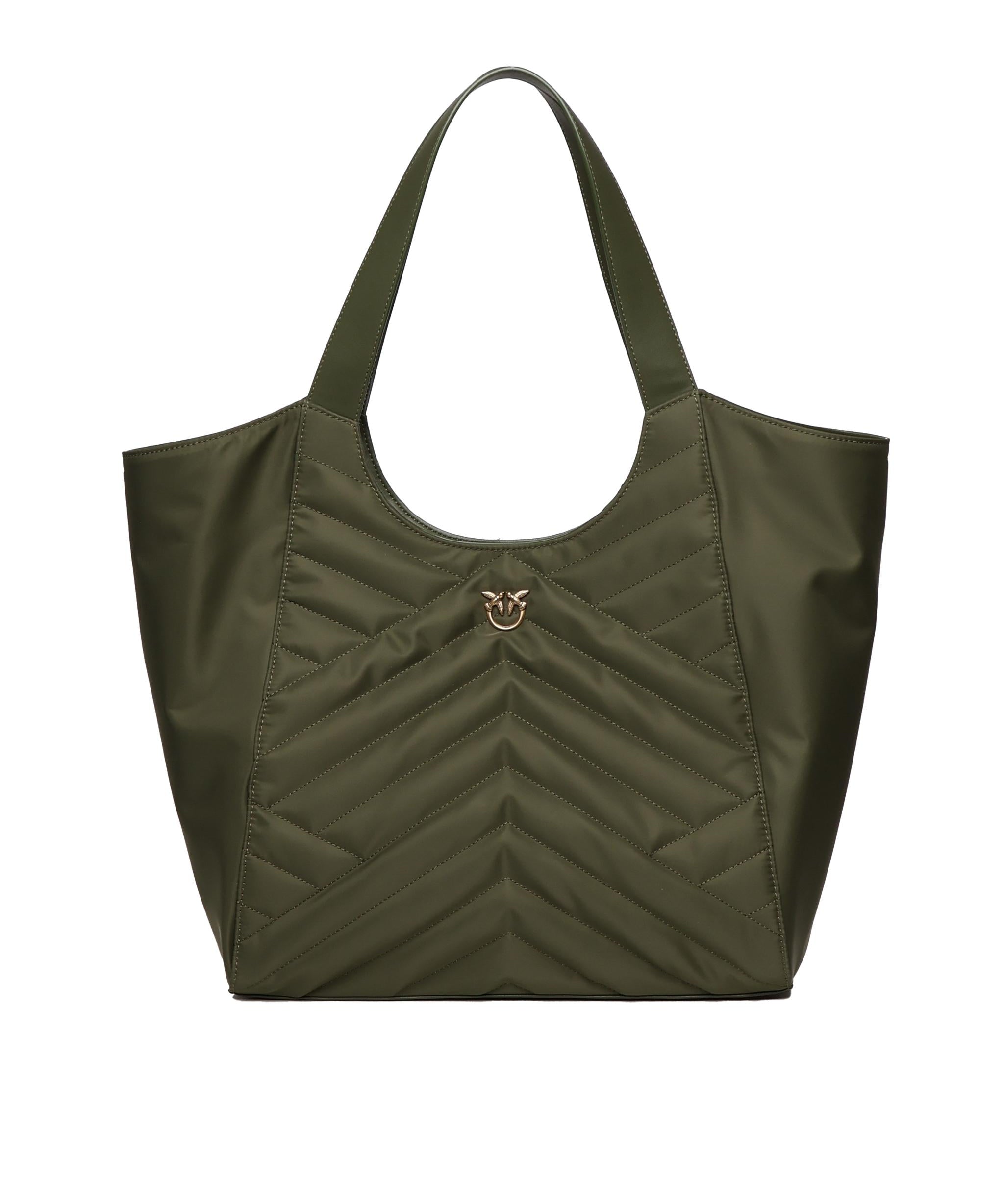 Borsa shopper in tessuto trapunta puzzle 104536 A1EUX25Q PINKO 