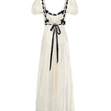 Abito lungo in pizzo CD3967 CREAM FOR LOVE & LEMONS 