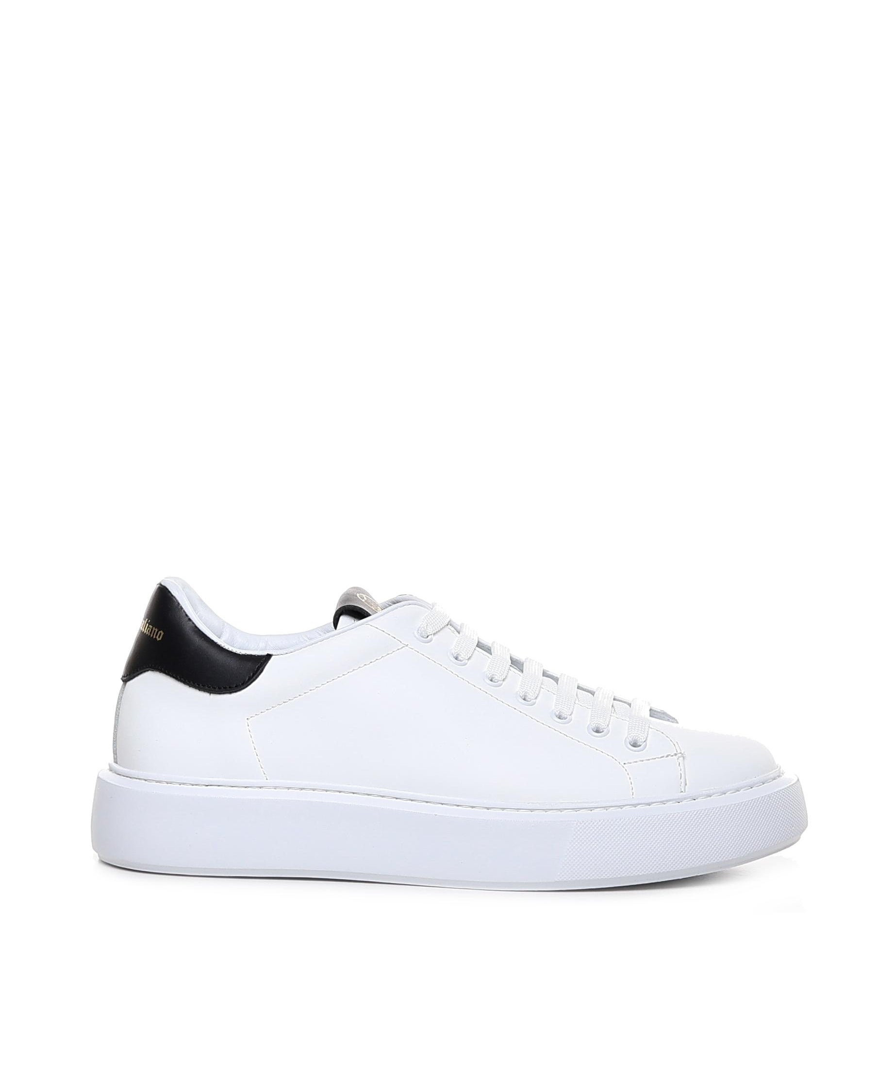 Sneakers Fire in pelle FIRE 4 NAPPAWHITE/BLACK GIULIANO GALIANO 