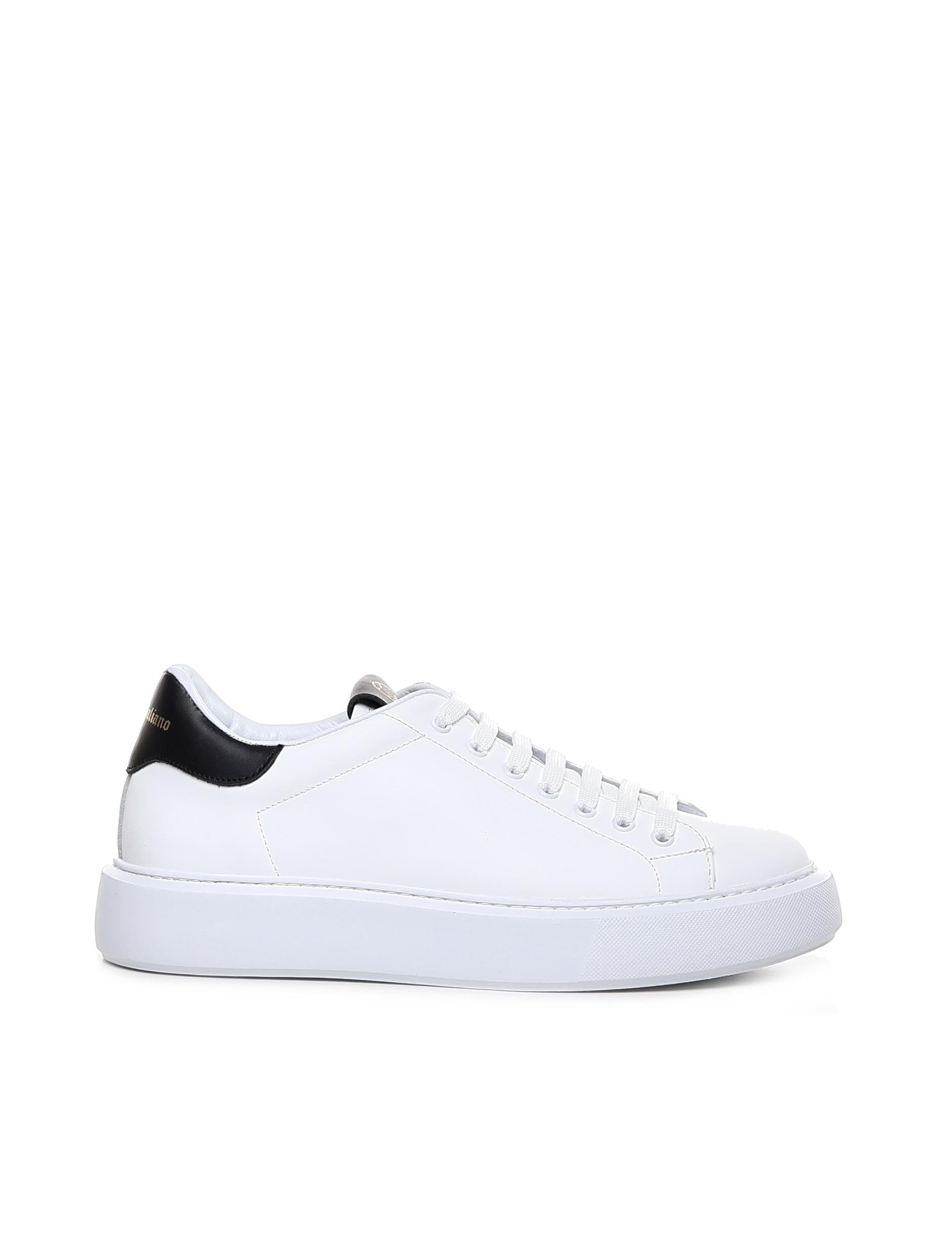 Sneakers Fire in pelle FIRE 4 NAPPAWHITE/BLACK GIULIANO GALIANO 
