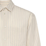 Camicia a righe in misto viscosa G6AB0012 BURRO GRIFONI 