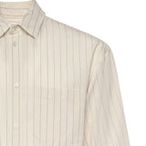 Camicia a righe in misto viscosa G6AB0012 BURRO GRIFONI 
