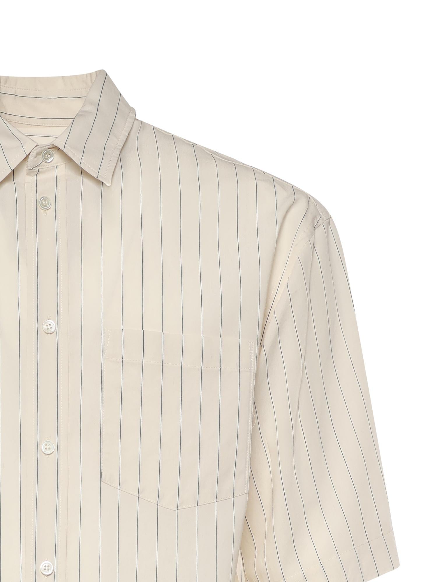 Camicia a righe in misto viscosa G6AB0012 BURRO GRIFONI 