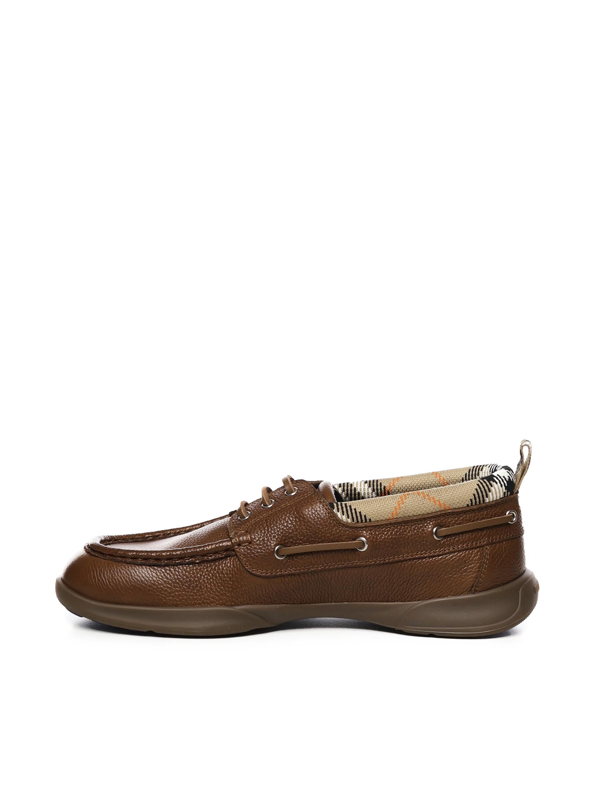 Mocassini da barca in pelle 8107290 C2239 BURBERRY 