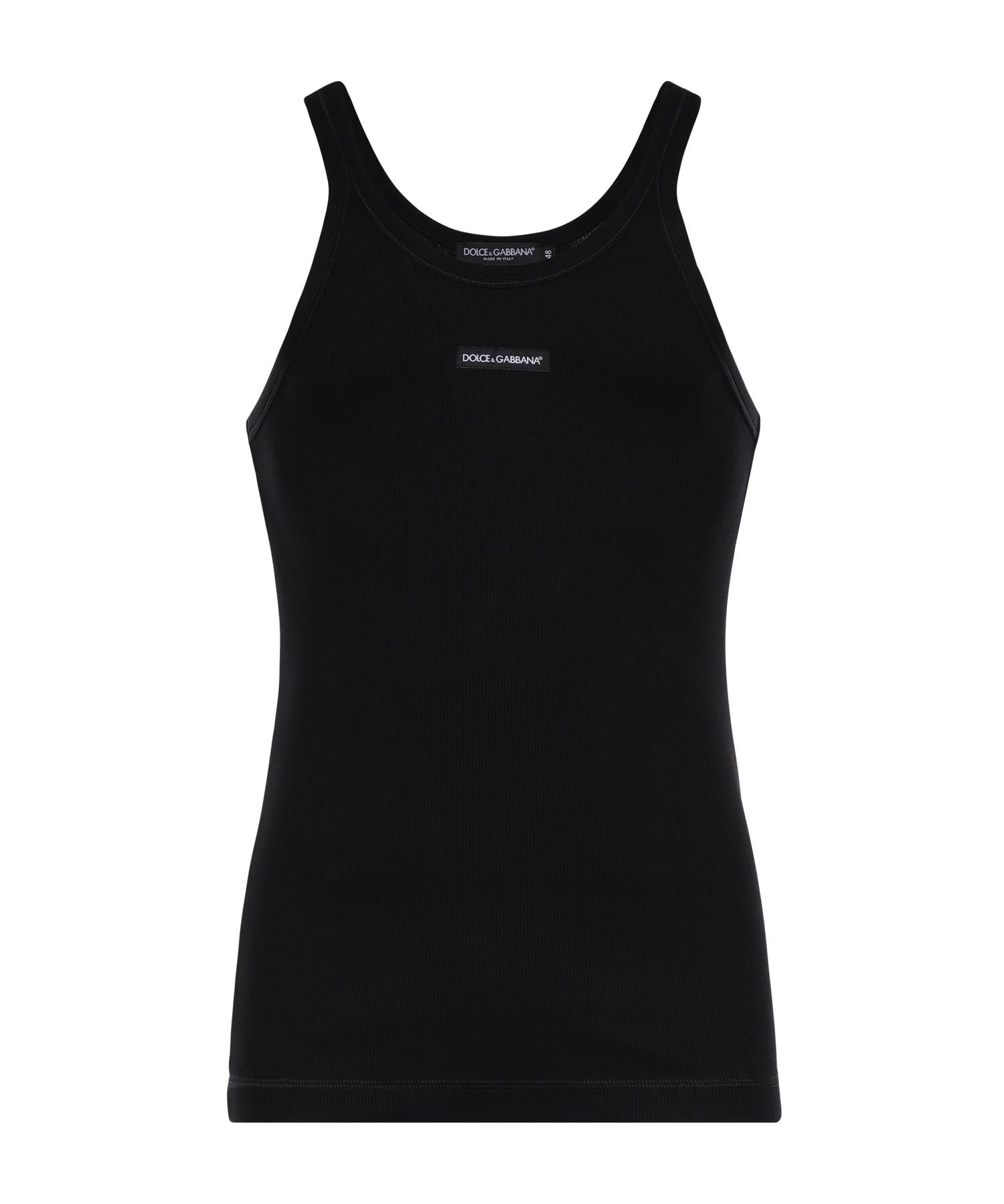 Canotta in cotone a coste G8PA8T G7P3IN0000 DOLCE & GABBANA 